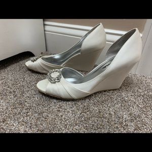 Touch of Nina wedge wedding shoes